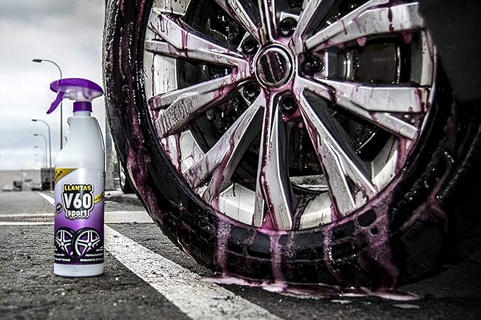 Sisbrill V60 Sport Wheel and Tire Cleaner Spray – pH Neutral Car Wheel Cleaner, Gecko Spray Effect, Safe Brake Dust Remover – Pack of 3 (33 fl oz each)