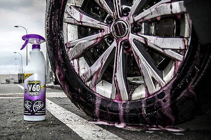 Sisbrill V60 Sport Wheel and Tire Cleaner Spray – pH Neutral Car Wheel Cleaner, Gecko Spray Effect, Safe Brake Dust Remover – Pack of 3 (33 fl oz each)