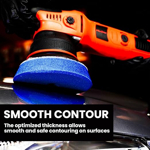 Maxshine Universal 5.2” High Foam Cutting Polishing Pad with Hole - Removes Heavy Swirl Marks, Scratches & Oxidation, Professional-Grade Pad for Efficient Paint Correction
