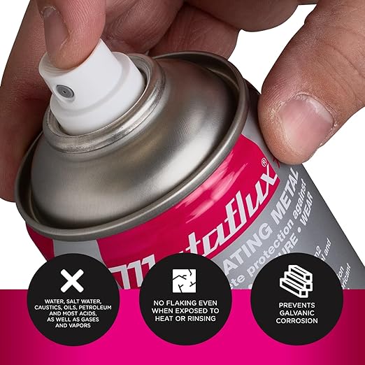 Titanium Corrosion Inhibitor and Lubricant Spray for Metal –Industrial Heavy Duty Rust Prevention Spray for Automotive –Water Resistant Non-Flaking Aluminum-Free Fluid Film by Metaflux 13.5 Oz 1 Pack