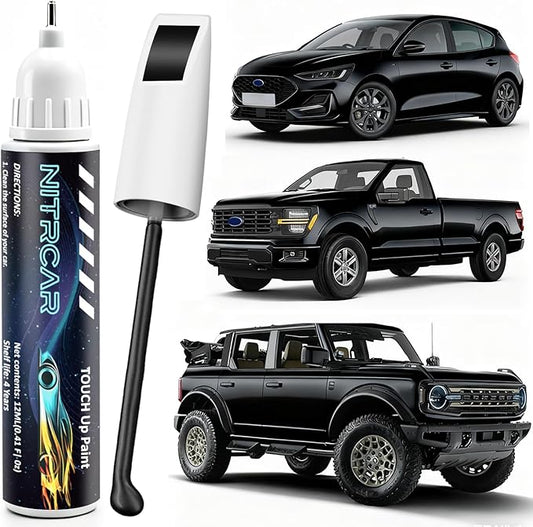 UA/UD/M6373/M6877 Black Ebony Touch Up Paint for Ford,2-in-1 Scratch Repair Kit with 2PCS Disposable Micro Applicators, Quick & Easy Premium Scratch Remover for Deep Scratches