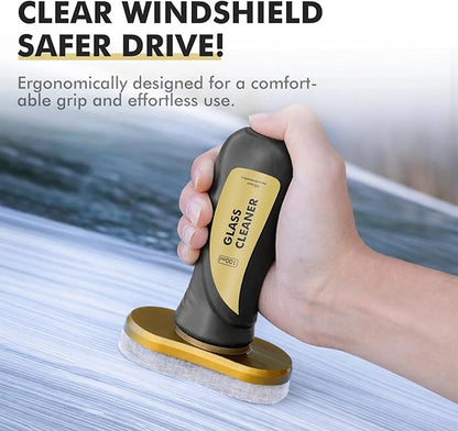 Car Glass Oil Film Cleaner, Clear View Lens Cleaner Universal Anti-Rain Fog Glass Brush Cleaning Tools Reusable Hydrophobic Windshield Coating for Improves Clarity Visibility - 3.4Fl oz