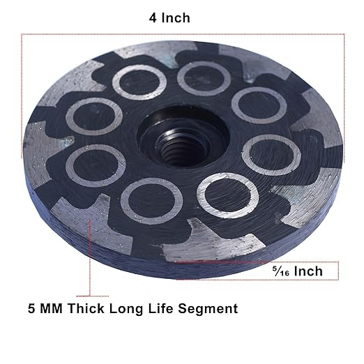 Actintool 4 in.x 5/8-11 in. Chip Free Resin Filled Diamond Grinding Cup Wheel for Stone Engineered Countertop Edge Surface Grinding