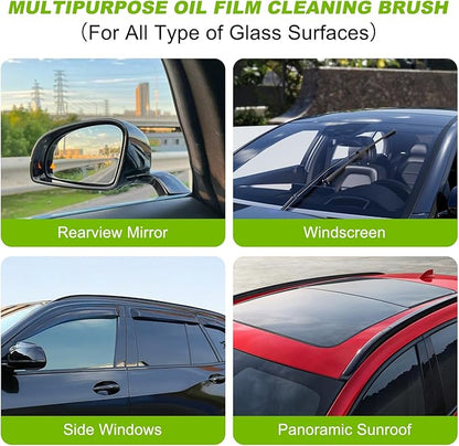 Gtyuoo Automotive Oil Film Cleaning Brush for Car Windows,Upgrade 2.0 Clear Vision Glass Cleaner, Car Windshield Cleaner Tool,Universal Cleaning Wipe Board (1PCS)
