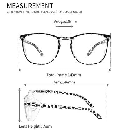 Alsenor Safety Glasses Anti Fog Goggles Protective Eyewear Blue Light Blocking Anti Dust UV Protection Glasses For Men Women (Black-Leopard)