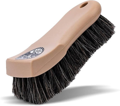 Chemical Guys Long Bristle Horse Hair Leather Cleaning Brush - Leather Brush to Gently Clean Car Interiors, Furniture, Sneakers, Boots, and More - Safe for Natural, Synthetic, Faux, and Pleather