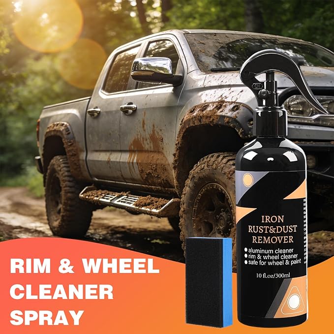 NUOKOU Rim & Wheel Cleaner Spray, Iron Rust & DUST Remover, Purple Color Changing Iron Remover, Rust for Most Wheel