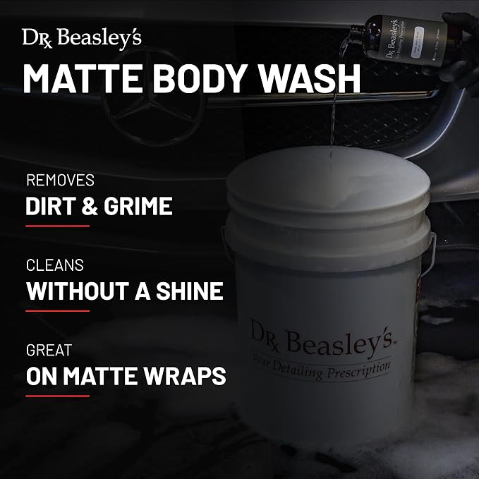 Dr. Beasley's MP10D12 Matte Body Wash-12 oz., Premium Matte Car Wash Soap, pH Balanced, Readily Biodegradable