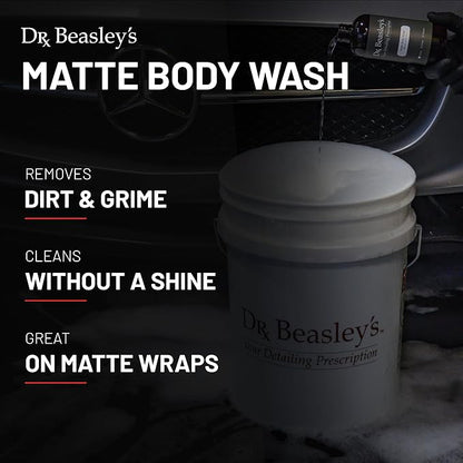 Dr. Beasley's - MP10D128 Matte Body Wash - 1 Gallon, Premium Matte Car Wash Soap, pH Balanced, Readily Biodegradable, White