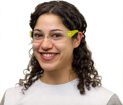 BISON LIFE Safety Glasses - Scratch Resistant Wrap Around Eyewear, Polycarbonate ANSI Z87.1 Impact Resistant Lens
