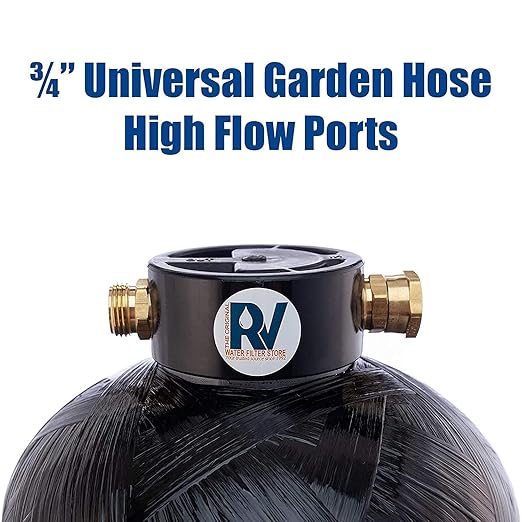Essential Portable Water Deionizer .5cu/ft DI Resin w Custom Hose, Long Lasting 300 Gallons, 3/4" Fittings, Provides Deionized Water on Demand for Mobile Spot Free Car Washing
