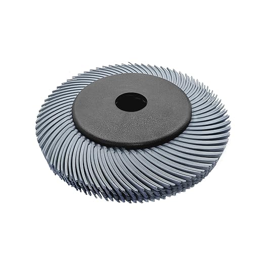 Radial Bristle Brush, 6 in x 1/2 in x 1 in, 120# White, 1SET， with Reduction Sleeve