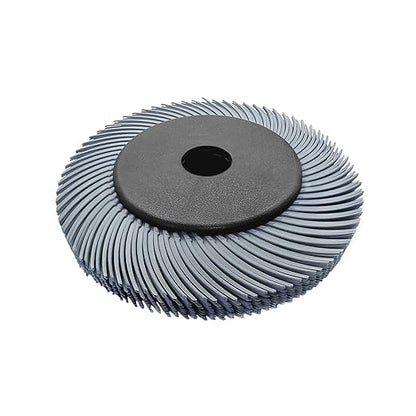 Radial Bristle Brush, 6 in x 1/2 in x 1 in, 120# White, 1SET， with Reduction Sleeve