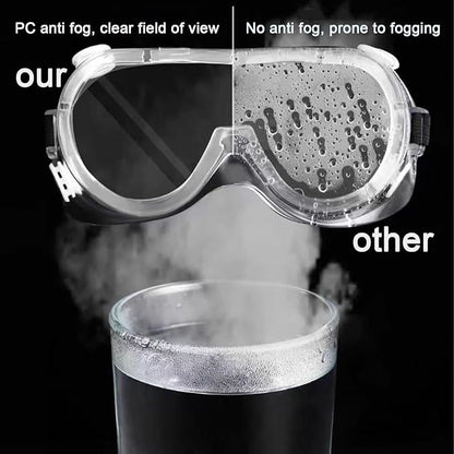 AmaStep Safety Goggles 6 Pack - Anti-Fog Protective Safety Glasses - Clear Lens Adjustable Soft Lightweight Protection Eyewear
