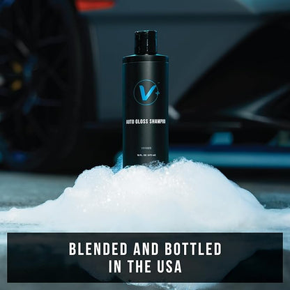 VIKING V+ Car Wash Soap, Auto Gloss Shampoo, Highly Concentrated and pH-Balanced, Use in a Foam Cannon or For a Bucket Wash, 16 FL OZ, Voyager Scent