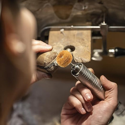 100 PCS Abrasive Buffing Wheels,1 Inch Buffing Polishing Wheel Set for Rotary Tool Accessorie 1/8'' (3mm) Shank, Yellow 80 Grits for Metal,Wood, Rust Removal