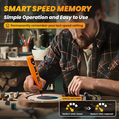 HARDELL Mini Cordless Rotary Tool, 5-Speed and USB Charging Rotary Tool Kit with 69 Accessories, Multi-Purpose 3.7V Power Rotary Tool for Sanding, Polishing, Drilling, Etching, Engraving, DIY Crafts