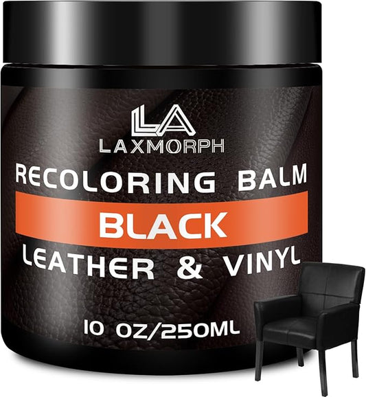 Leather Recoloring Balm Black Leather Color Restorer for Couches,Leather Dye Paint Leather Color Restorer Leather Fade Scratch Repair for Car Seats Furniture Shoes Boots Purse Jacket Belt Gloves