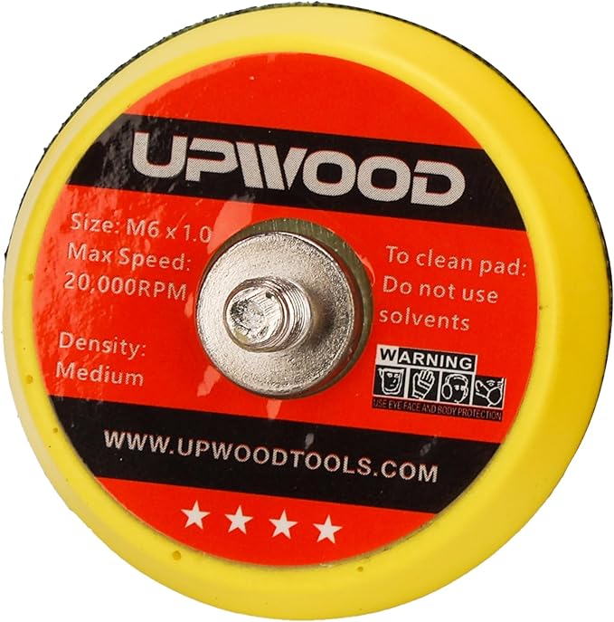 UPWOOD 8 pcs 2 inch M6 Thread Hook and Loop Backing Pad for Mini Air Sander Polisher