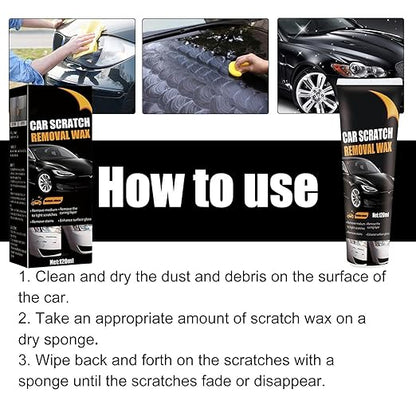 【2Packs】 Scratch Remover for Vehicles Car Scratch Remover Paste New Upgrade for Deep Scratches with Wipe & car Polish Sponge Buffing Compound for Car Paint Restorer