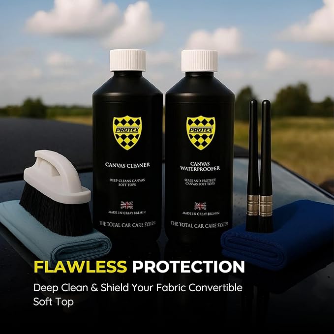 PROTEX Convertible Soft Top Care Kit with Canvas Cleaner & Waterproofer - 500ml, THE COMPLETE CARE KIT