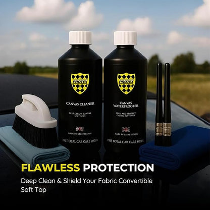 PROTEX Convertible Soft Top Care Kit with Canvas Cleaner & Waterproofer - 500ml, THE COMPLETE CARE KIT