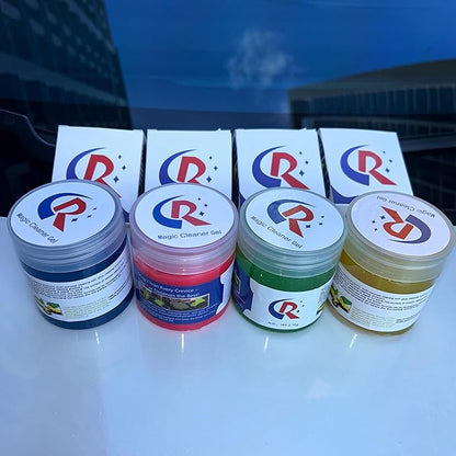 CR CHRWLIN 12-Pack Car Cleaning Gels Car Interior Cleaner Putty Slime Auto Detailing Tools Universal Dust Removal Cleaning Kit for Car Accessories Vents 3C Office Four Scented