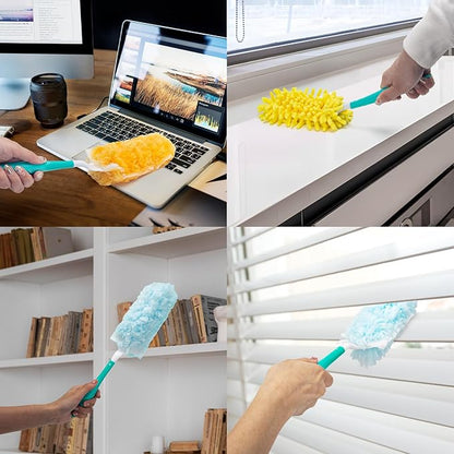 KeFanta 5 Packs Replacement Duster Handles Compatible with Swiffer Dusters (Duster Handle Only)