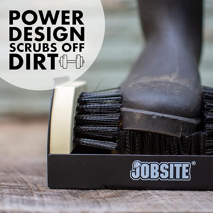JobSite The Original Boot Scrubber - All Weather Industrial Shoe Cleaner & Scraper Brush