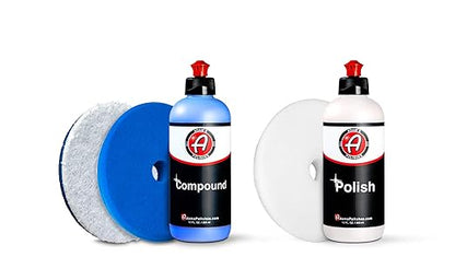 Adam's Polishes 2-Step Polishing System 12oz Combo - Silicone-Free, Body Shop Safe Formula - Quick, Professional Correcting and Polishing for Clear Coat, Gel Coat, Etc. (5.5 Kit)