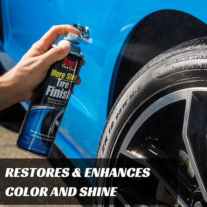 Stoner Car Care 91094-2PK More Shine Tire Finish – Tire Shine Spray for a Deep Matte Black Finish with Long-Lasting Rain-Resistant Protection, Non-Greasy No Sling – 12 oz (Pack of 2)