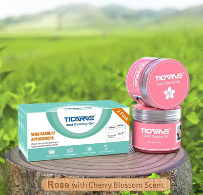 TICARVE 2Pack Cleaning Gel Car Putty Car Clean Putty Gel Auto Tools Car Interior Cleaner Car Cleaner Car Cleaning Slime Car Assecories Keyboard Cleaner Rose (320g/11.2oz)