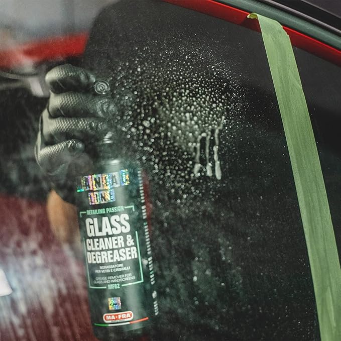 MANIAC LINE MAFRA Car Detailing Line, Glass Cleaner & Degreaser, 16.9 oz, Degreaser for Car Glass and Crystals Including Tinted Ones, Ammonia-Free, Removes Limescale