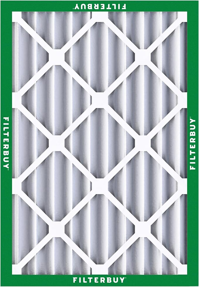 Filterbuy 21.5x26x4 Air Filter MERV 8 Essential Dust & Allergy Defense (6-Pack), Electrostatic Pleated HVAC AC Furnace Filters Replacement, Made in USA (Actual Size: 21.50 x 26.00 x 3.63)