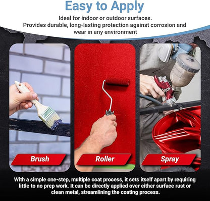 RUST BULLET DuraGrade Color - Red - 1 Quart - Advanced Technology Corrossion Control, Rust Inhibitor & Protective Coating, Exceptional Adhesion, UV Resistant