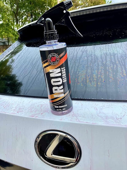 LimitlessCarCare IRON Retract-Iron Out Fallout Rust Remover Spray for Car Detailing | Remove Iron Particles in Car Paint, Motorcycle, RV & Boat | Use Before Clay Bar, Car Wax or Car Wash (16oz)