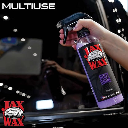 Jax Wax Body Shine Detailer - Spray Car Wax, Removes Water Spots and Dirt, Formulated with Natural Oil and Waxes for Superior Protection and Shiny Look, Use on Car, Boat and Motorcycle, 16 Oz