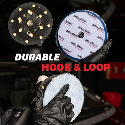 Maxshine 5” Universal Synthetic Wool Cutting Pad | Durable Hook & Loop Pad for Heavy-Duty Use | Professional Buffing Pad Compatible with DA & Rotary Polishers | Paint Correction & Defect Removal