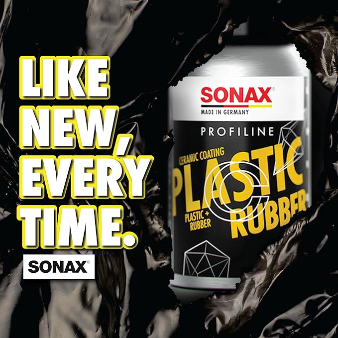SONAX Profiline Plastic + Rubber Ceramic Coating | Si-Carbon Technology for Exterior Plastic & Rubber Protection | Restores Faded Trim & Bumpers | UV Protection for Tires & Trim | 241000 | 50ml