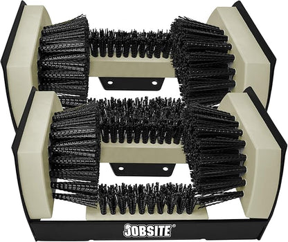 JobSite The Original Boot Scrubber - All Weather Industrial Shoe Cleaner & Scraper Brush - 2 Pack