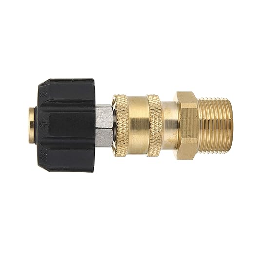 M MINGLE Pressure Washer Adapter Set, Quick Connect Gun to Wand, M22 14mm to 1/4 Inch