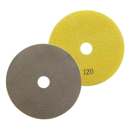 HOMESOM 5 Inch Electroplated Diamond Polishing Pads for Stone Ceramic Metals Granite Marble Grinding for Sander Grinder(Grit 120-1pc)