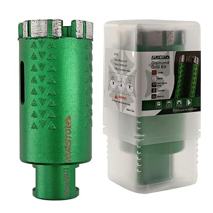 KURSTOL Diamond Core Drill Bits - 1-3/4 Inch with 58-11 Thread Granite Hole Saw Dry or Wet Drilling Hard Stone Marble Concrete Quartz Countertop Laser Welded Masonry Coring(45mm)