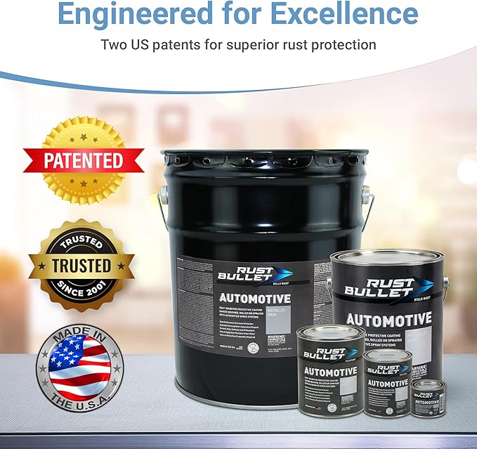 RUST BULLET 6-Pack Combo 4 Quarts Automotive Rust Protection & Rust Inhibitor & 2 Quarts BlackShell