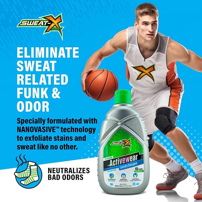 Sweat X Sport Extreme Laundry Detergent, High Performance Sports Wash for Activewear and All Fabrics - 2 Pack
