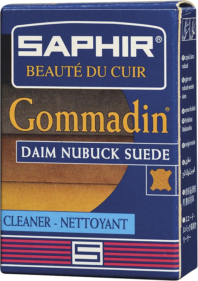 Saphir Gommadin - Nubuck Suede Eraser Block - Cleaning Suede, Nubuck and Velvety Leathers - Anti-Shine
