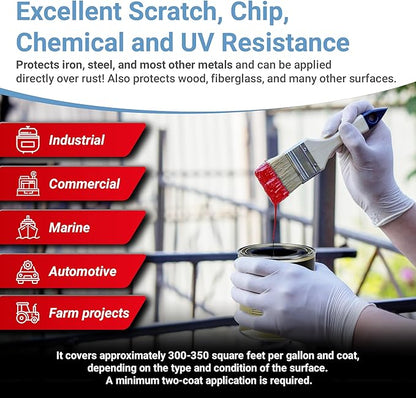 RUST BULLET DuraGrade Color - Red - 1 Quart - Advanced Technology Corrossion Control, Rust Inhibitor & Protective Coating, Exceptional Adhesion, UV Resistant