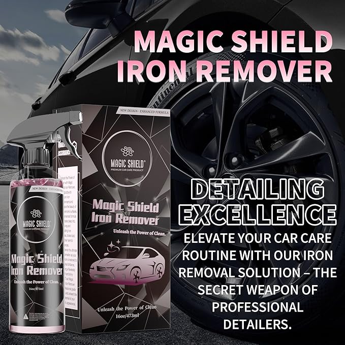 Iron Remover Spray for Cars 68oz – pH-Neutral Iron and Fallout Remover for Car, Motorcycle, RV & Boat | 5-Minute Reaction, Effective on Wheels & Paint | All-In-One Solution