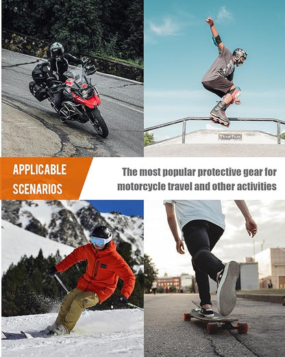 BORLENI CE Level 2 Elbow and Shoulder Protection Pad and CE Level 1 Back Armor Certified Armor Pads Set, Motorcycle Armor Protector Inserts for Motorcycle Jackets
