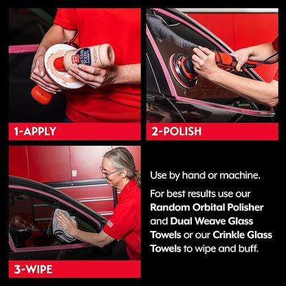 Griot's Garage Fine Glass Polish, Car Window, Windshield Polishing Cleaner for Automotive and Home, Removes Stains and Water Spots, 11017, 16 oz